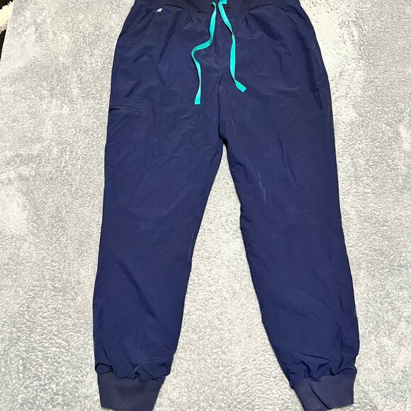Figs Zamora Scrub Pants Womens XL Tall Blue Jogger Technical Scrubs Heavy - Picture 1 of 10